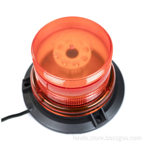 12V/24V 24W LED Amber Warning Light - Magnetic Emergency Flasher for Cars & Trucks